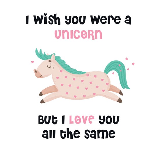 I Love All The Same Horse Valentine's Day Card