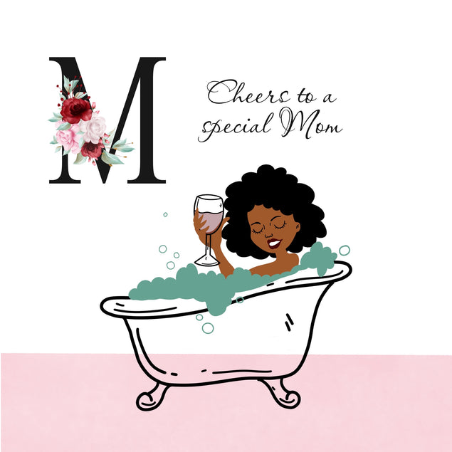 Cheers To A Special Mom Happy Mother's Day Card Season_Mother’s Day, Theme_Black