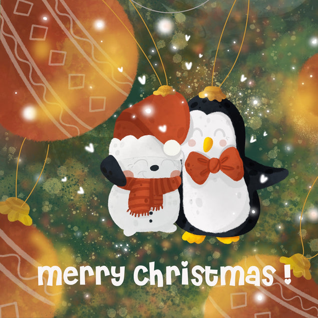 Penguins First Christmas Together Card Season_Christmas Seo_First