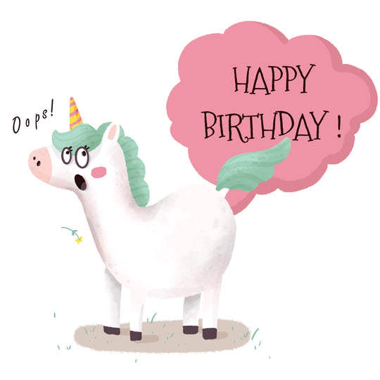 Farting Unicorn Happy Birthday