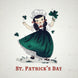 Little Girl And Shamrocks St. Patrick's Day Card