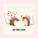Rats Be My Love Valentine's Day Card