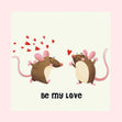 Rats Be My Love Valentine's Day Card Season_Valentine’s Day, Seo_Rat