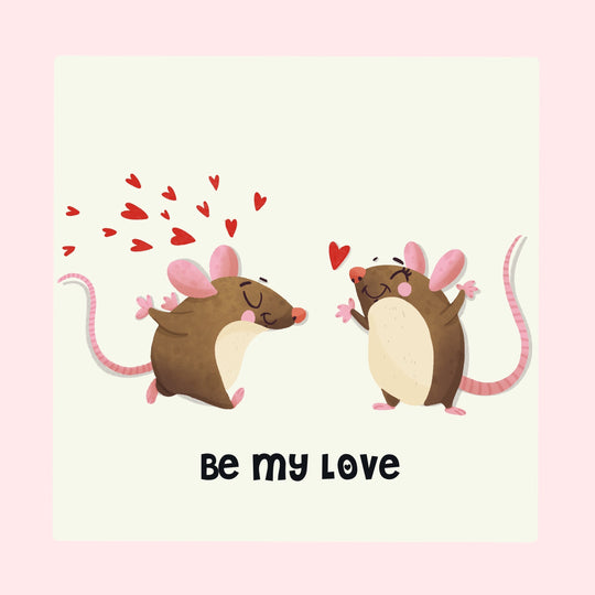 Rats Be My Love Valentine's Day Card