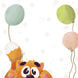 Cute Cat With Balloons Blank Card