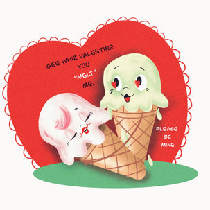 You Melt Me Ice Cream Valentine's Day Card Season_Valentine’s Day Style_Vintage