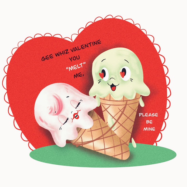 You Melt Me Ice Cream Valentine's Day Card Season_Valentine’s Day Style_Vintage