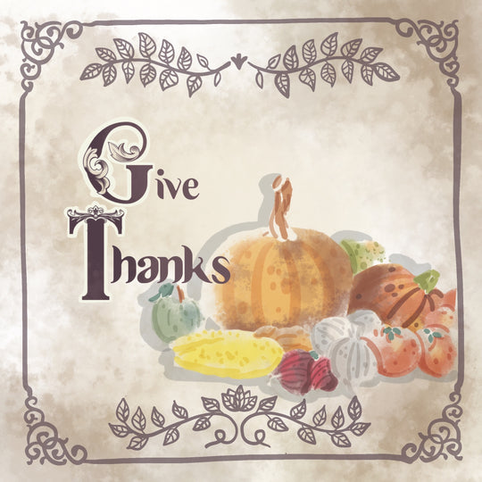 Give Thanks Vintage Card