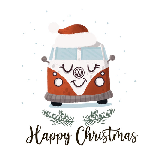 Happy Christmas Cute Campervan Card