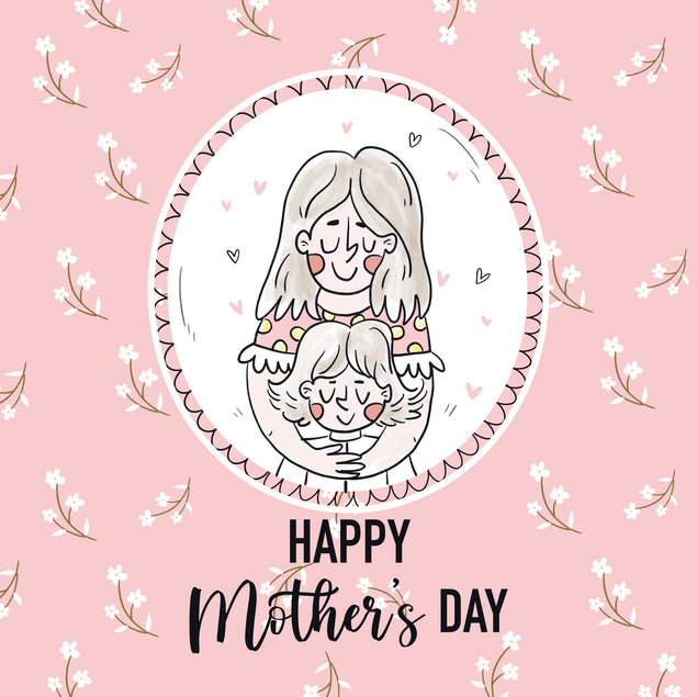 Happy Mother's Day Tight Hugs Card Season_Mother’s Day, Recipient_For Mum Mom, Recipient_For Daughter
