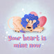 Your Heart Is Mine Cute Lion And A Heart Valentine's Day Card