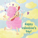Happy Valentine's Day Cute Sheep In The Clouds Card