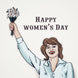 Woman With Flowers Happy Women's Day Card