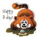 Red Panda Happy Birthday Card