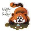 Red Panda Happy Birthday Card Seo_Red Panda