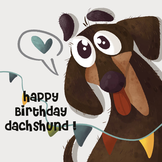 Happy Birthday Dachshund Dog Card