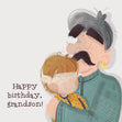 Hugging Family Happy Birthday Card Recipient_For Grandson Milestone_Age 2nd Birthday