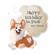 Corgi Dog Fart Happy Birthday Card