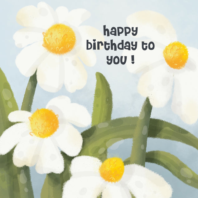 Daisies Happy Birthday Card Seo_Daisy