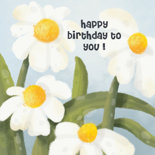 Daisies Happy Birthday Card