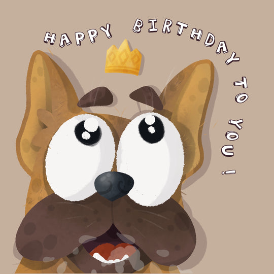 Funny French Bulldog Happy Birthday Card