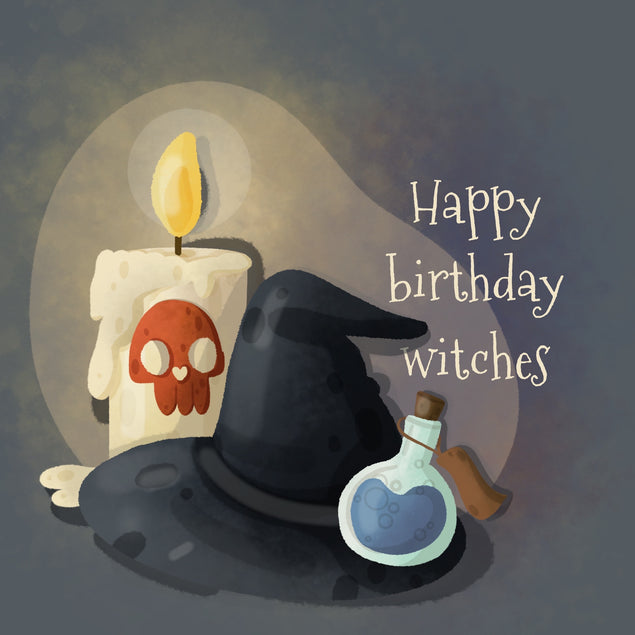 Witch Hat Happy Birthday Witches Card Seo_Witch Occasion_Birthday