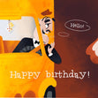 Yellow Car Happy Birthday To You Gentleman