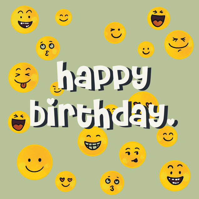Emoji Happy Birthday Card Seo_For Stepdaughter
