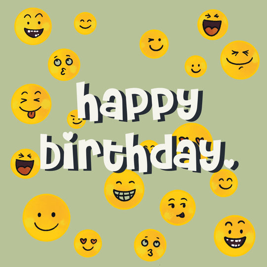 Emoji Happy Birthday Card