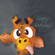 Cute Little Giraffe Happy Birthday Card