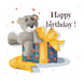 Teddy Bear With Gift Happy Birthday Card