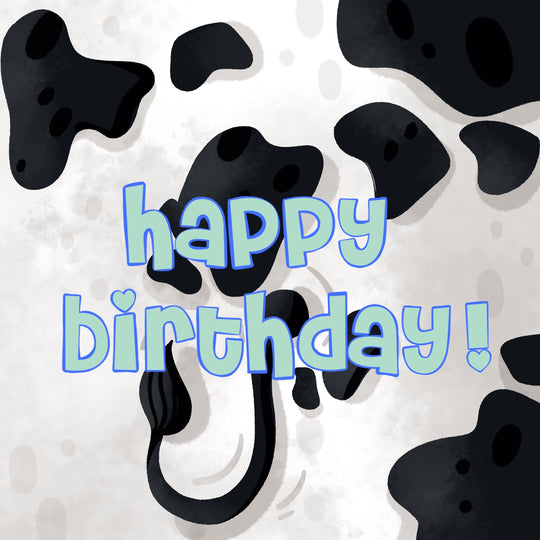 Cow Spots Happy Birthday Card