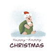 Happy Christmas Cute Turtle Eating Snow Card Season_Christmas Seo_Turtle