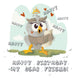 Happy Owl Birthday Card