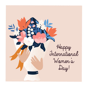 Flower Bouquet Happy International Women's Day Card Season_International Women’s Day, greeting_card, Style_Cute