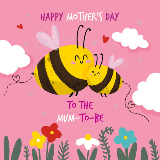 Happy Mother's Day To The Mum-to-Be Cute Bees Card