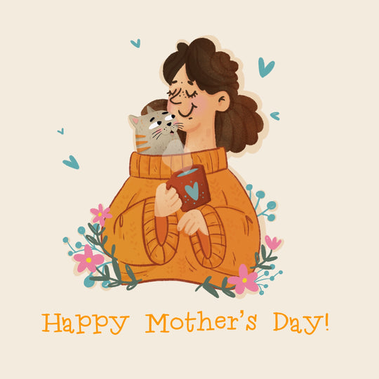 Cat Mama Happy Mother's Day Card