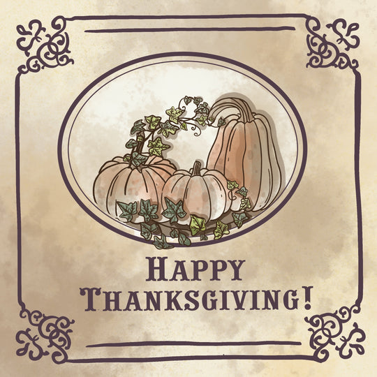 Happy Thanksgiving Vintage Pumpkins Card