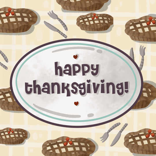 Happy Thanksgiving Tasty Pies Card