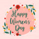 Red Flowers International Women's Day Card