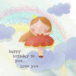 Little Princess Happy Birthday Card Seo_For Stepdaughter
