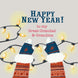 Happy New Year Great-Grandad And Grandma Christmas Lights And Mittens Card