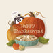 Happy Thanksgiving Funny Turkey And Pumpkin Card