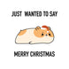 Just Wanted To Say Merry Christmas Cute Hamster Card