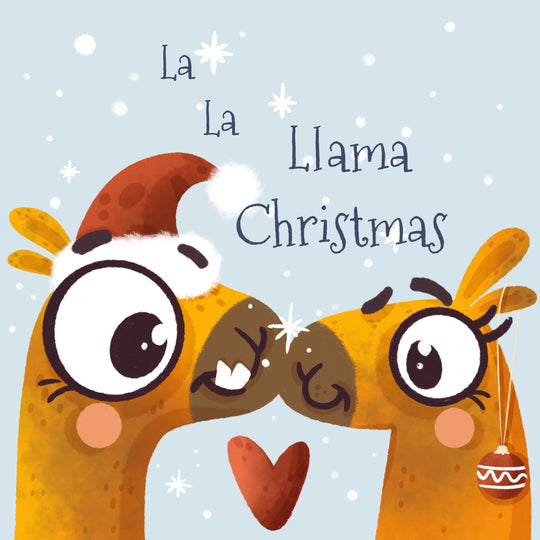 Merry Christmas Llama Couple Card