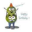 Cute Pea Family Happy Birthday Card Seo_Peas