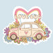 Love Bug Hippie Car Valentine's Day Card
