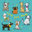 Love You Mum Funny Dogs Mother's Day Card Season_Mother’s Day, Sender_From Dog, Seo_For Dog Mum