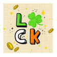 Luck Shamrock And Coins St. Patrick's Day Card Season_St. Patrick's Day