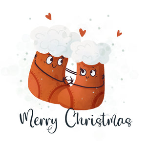 Pair Of Socks Merry Christmas Card Season_Christmas Occasion_Wedding